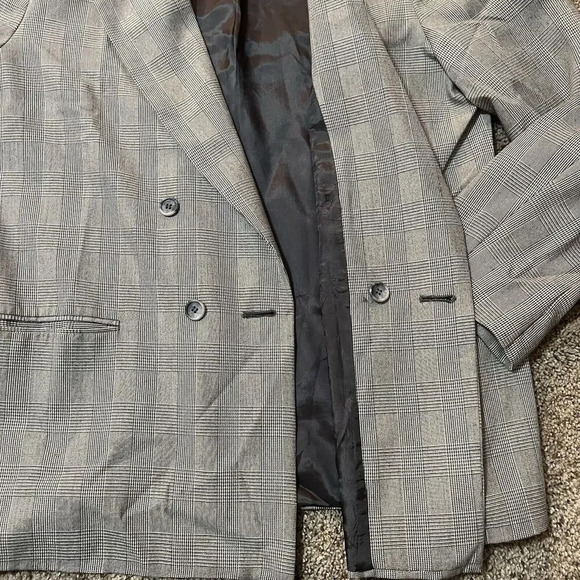 City Street Double Breast Wool Blend Luxury Blazer Jacket Men Size L 42 European - Picture 8 of 13